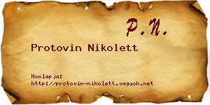 Protovin Nikolett névjegykártya